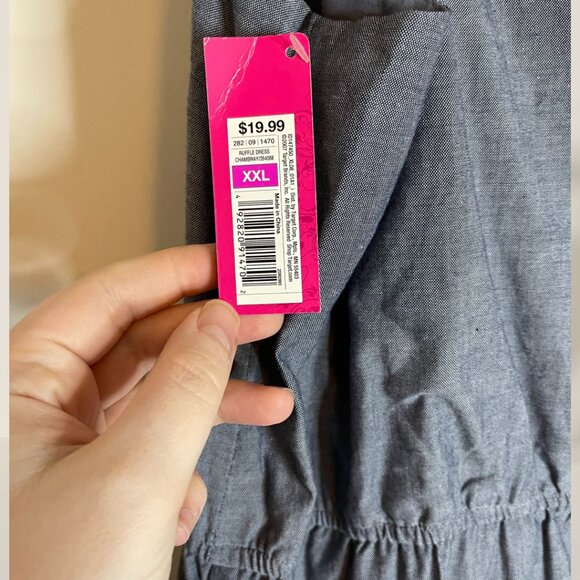 🌿 Xhilaration Chambray Button-Down Sundress - XXL - Picture 5 of 5